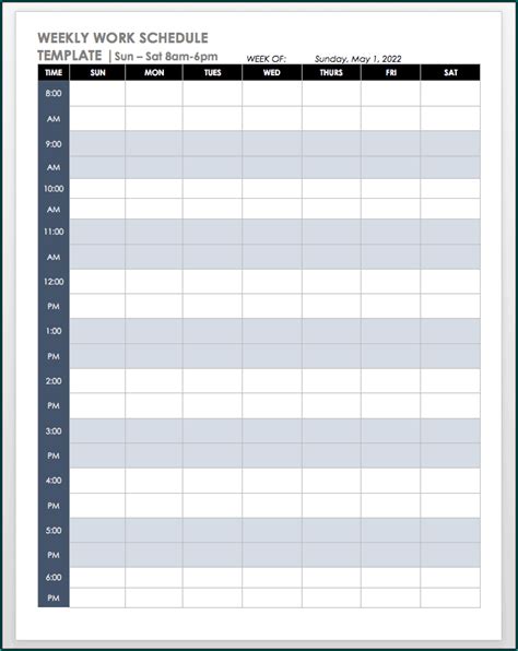 》Free Printable Job Schedule Template | Bogiolo