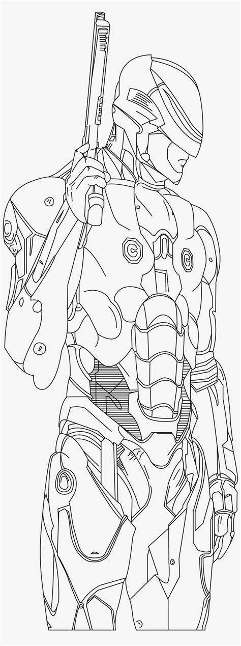 28 Collection Of Robocop 2014 Drawing - Line Art PNG Image ...