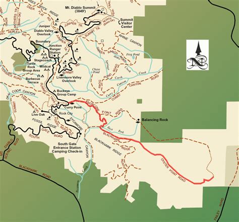 Mt Diablo Hiking Map - TravelsFinders.Com