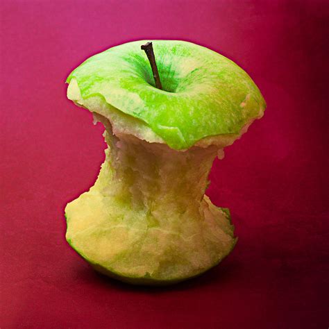 Green Apple Core 1 Photograph by Alexander Senin