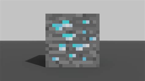 3D model MineCraft diamond ore block VR / AR / low-poly | CGTrader