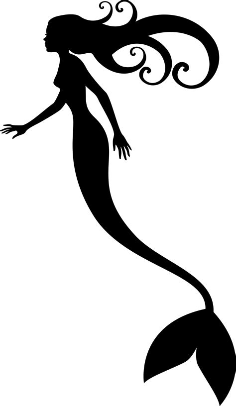 Mermaid Silhouette Free at GetDrawings | Free download