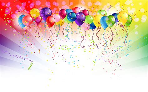 HD wallpaper: assorted-color balloons, birthday, colorful, cake, Happy ...