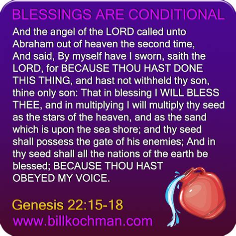 God’s Blessings Are Conditional Graphic 08 | Bill's Bible Basics Blog