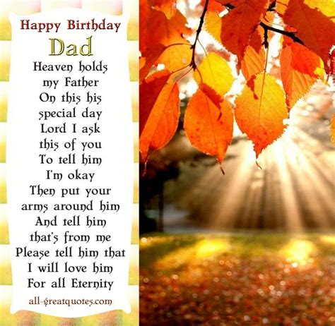 Happy Birthday To A Deceased Father - Birthday Wishes