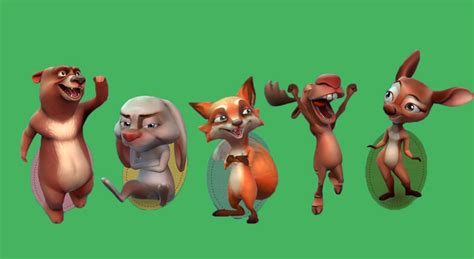 Noman Aslam - cartoon animals 3d model animated