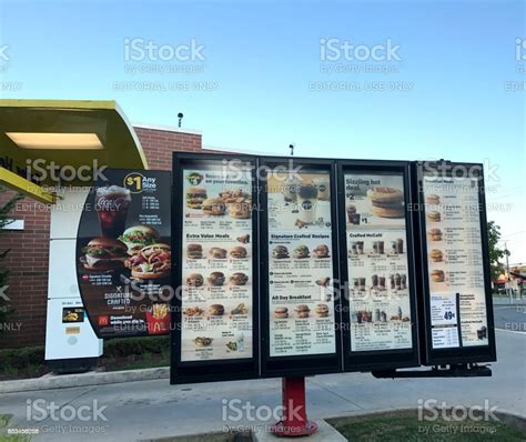 Mcdonalds Drive Thru Menu Board Stock Photo - Download Image Now - Menu ...