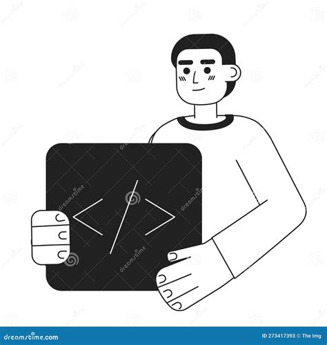 Professional Programmer Course Black and White Concept Vector Spot ...