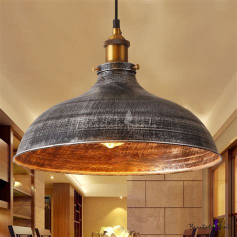 Metal Domed Shape Ceiling Light Living Room Restaurant 1 Light Antique ...