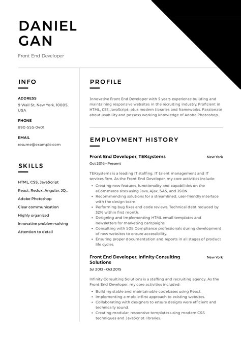 45+ Front end developer resume objective For Your Learning Needs