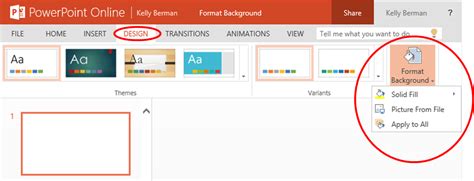 Format Background in PowerPoint Online - Microsoft 365 Blog