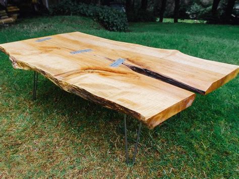 Hand Made Maple Slab Coffee Table by Wood Shed Production | CustomMade.com