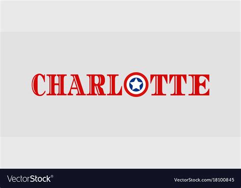 Charlotte city name Royalty Free Vector Image - VectorStock