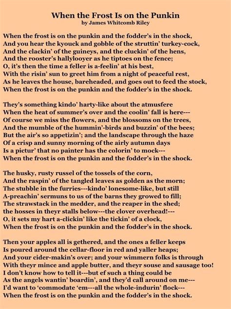 Teaching . . . Seriously: November 2013 | James whitcomb riley, Autumn poems, Pumpkin poem