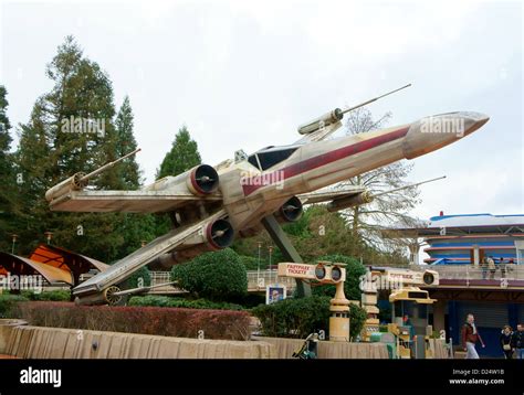 Star Wars X Wing Fighter at the Star Tours ride, Disneyland Paris, France Stock Photo - Alamy