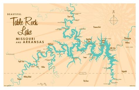 table rock lake map with mile markers | Brokeasshome.com