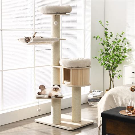 Buy Tangkula Modern Cat Tree, Multi-Level Large Cat Tower w/Cat Condo ...