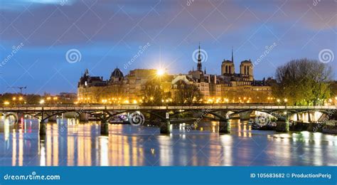 Ile De La Cite and Notre Dame De Paris Cathedrale , France Stock Photo ...