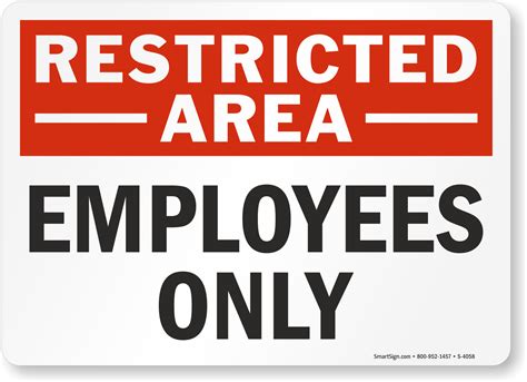 Employee Entrance Signs | Employees Only Signs