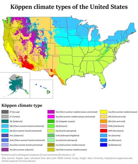 A Köppen Climate Map of the United States : r/MapPorn