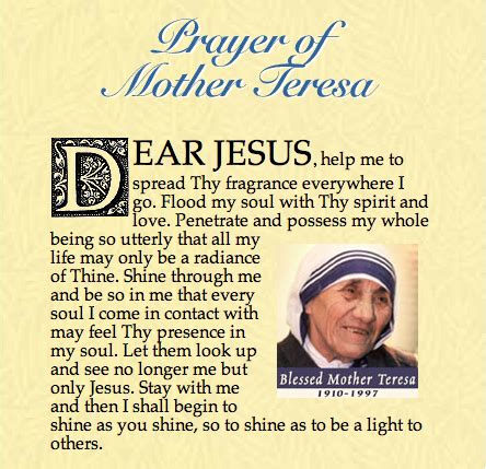 Prayer Mother Teresa Quotes. QuotesGram