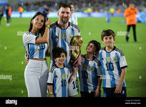 Lionel Messi World Champion and his family Stock Photo - Alamy