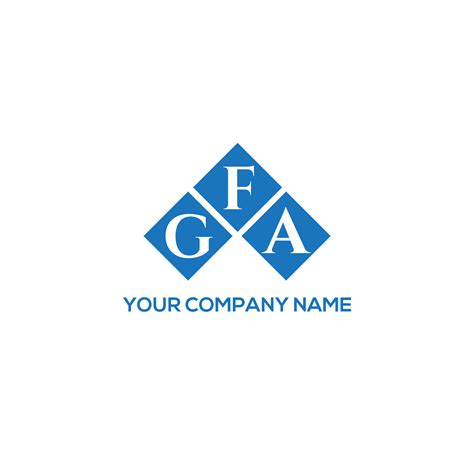 GFA letter logo design on WHITE background. GFA creative initials ...