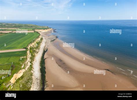 France, Calvados, Vierville sur Mer, Omaha Beach (aerial view Stock Photo - Alamy