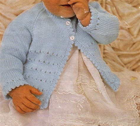 Lovely Baby Matinee coat- knitting pattern in DK ,4ply, 3 Ply or BQK ...