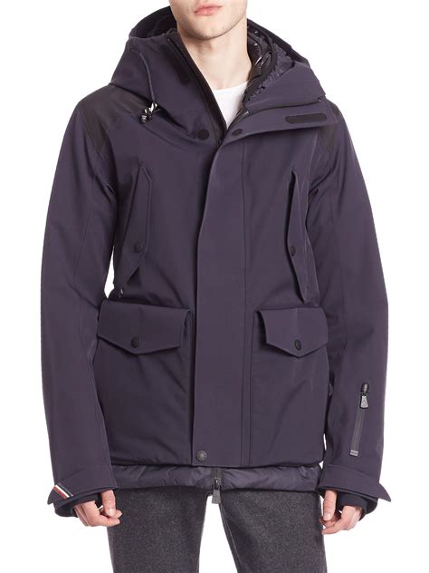 Lyst - Moncler Hooded Cargo Jacket in Blue for Men