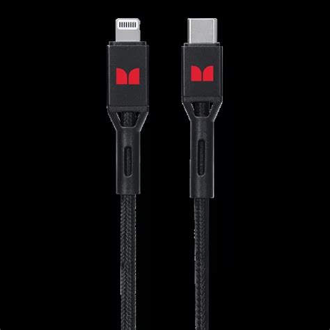 Lightning to USB-C Braided Cable – Black 2m | Monster