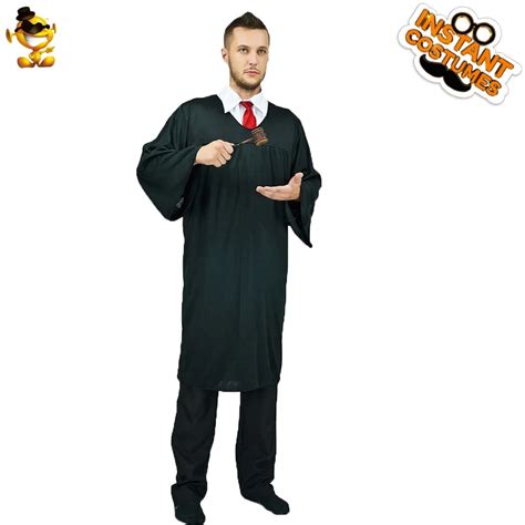 Adult Men's Judge Robe Costume Imitation Career Judge Clothing for Carnival Party Cosutme on ...