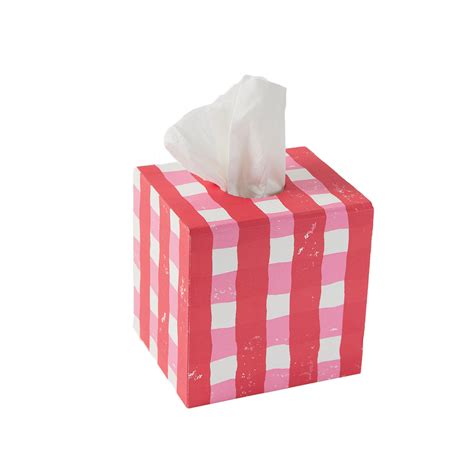 Tissue Box Gingham Pink – Molly Mahon