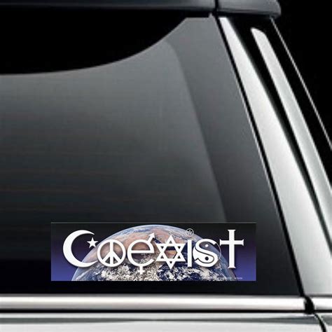 Coexist Earth Color Bumper Sticker