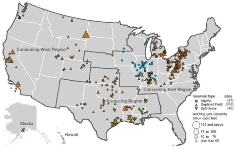 U.S. natural gas storage facilities (Source: EIA). | Download ...