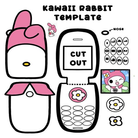 Sanrio Flip Phone Template - Printable Word Searches