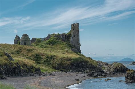 Dunure Castle Ruins and Rugged Coast Line in Scotland Photograph by Jim ...