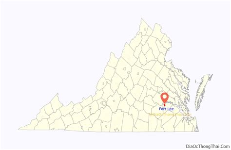 Map of Fort Lee CDP, Virginia