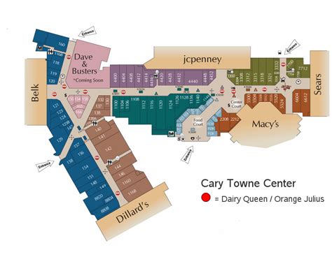 Virtual Cary Towne Center mall map (SAS/Graph prototype)