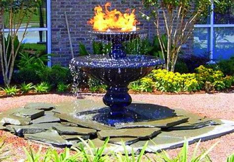 Fire And Water Fountain | Diy water fountain, Landscaping with rocks ...