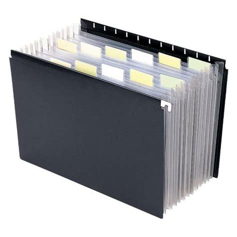 Smead Poly Hanging Expanding File, 12 Dividers, Letter Size, Black (65125), New, - Walmart.com ...