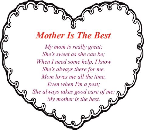 Mother is the Best poem | Mother day cards poems, Happy mothers day poem, Mothers day poems