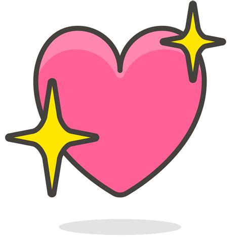 Sparkling heart emoji clipart. Free download transparent .PNG | Creazilla