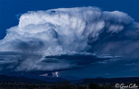 Lightning Strike and cumulonimbus cloud near Parachute, Colorado