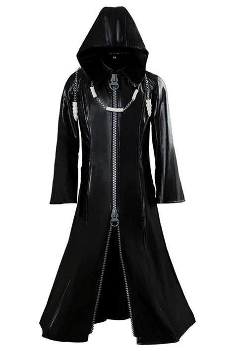 Organization XIII Kingdom Hearts II Cosplay Pleather Coat Costume New ...