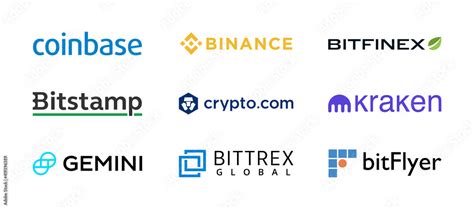 Cryptocurrency Exchange Logos. Top Crypto Currency Exchanges Websites ...