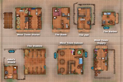 Old West Town Layout