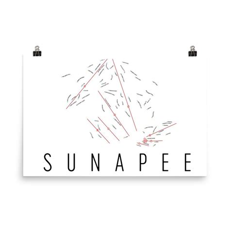 Sunapee Ski Map Art Mount Sunapee NH Sunapee Trail Map Mt. - Etsy | Sunapee, Map art, Mount sunapee