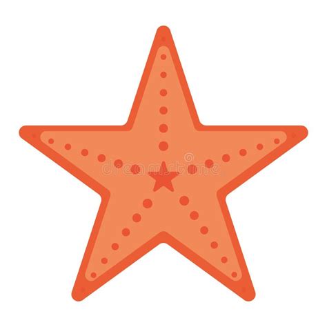 Coral Orange Starfish Silhouette. Tattoo Design. Vector Illustration. Stock Vector ...