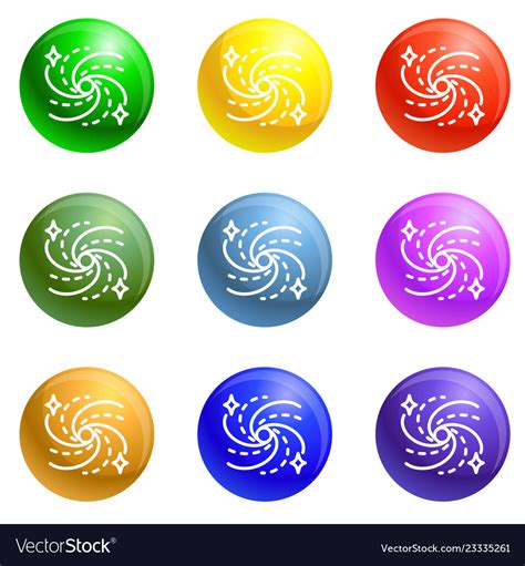 Galaxy icons set Royalty Free Vector Image - VectorStock